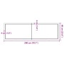 Estante pared madera roble tratada marrón oscuro 200x60x(2-4)cm