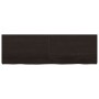 Estante pared madera roble tratada marrón oscuro 160x50x(2-6)cm
