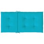 Cojines para silla con respaldo bajo 6 uds tela turquesa