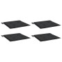 Cojines de silla de jardín 4 uds tela negro 40x40x3 cm
