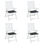 Cojines de silla de jardín 4 uds tela negro 40x40x3 cm