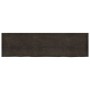 Estante pared madera roble tratada marrón oscuro 220x60x(2-6)cm
