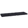 Cojines para tumbona 2 uds tela Oxford a cuadros negro