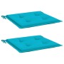 Cojines para silla de jardín 2 uds tela turquesa 40x40x3 cm