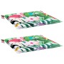 Cojines para silla de jardín 2 uds tela multicolor 50x50x3 cm