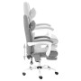 Silla de oficina de masaje de tela gris
