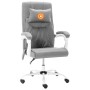 Silla de oficina de masaje de tela gris