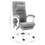 Silla de oficina de masaje de tela gris