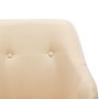 Silla mecedora de tela crema
