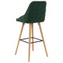 Taburetes de cocina 2 unidades terciopelo verde oscuro