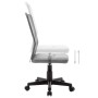Silla de oficina de tela de malla gris 44x52x100 cm