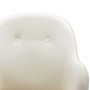 Silla mecedora de terciopelo blanco crema