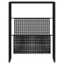 Revistero de acero negro 35x15x45 cm