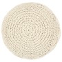 Puf de macramé hecho a mano algodón 45x30 cm