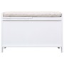 Banco de recibidor de madera de Paulownia blanco 70x33,5x45 cm