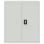 Armario archivador de acero gris claro 90x40x105 cm