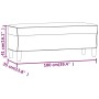 Banco de tela color crema 100x35x41 cm