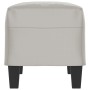 Banco de tela de microfibra gris claro 70x35x41 cm