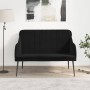 Banco de terciopelo negro 110x76x80 cm