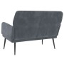 Banco de terciopelo gris oscuro 108x79x79 cm