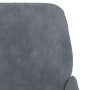 Banco de terciopelo gris oscuro 108x79x79 cm