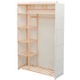 Armario de tela y madera de pino 110x40x170 cm