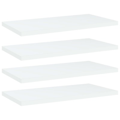 Estantes de estantería 4 uds contrachapada blanco 40x20x1,5 cm