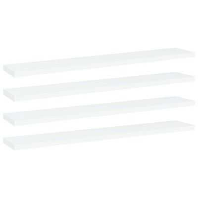 Estantes para estantería 4 uds contrachapada blanco 60x10x1,5cm