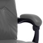 Silla de oficina de masaje de cuero sintético gris antracita