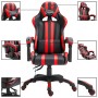 Silla de gaming de cuero sintético rojo