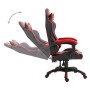 Silla de gaming de cuero sintético rojo