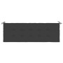 Cojín de banco de jardín tela Oxford negro 150x50x3 cm