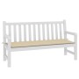 Cojín de banco de jardín tela Oxford beige 150x50x3 cm