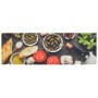 Alfombra de cocina lavable terciopelo dibujo vino cena 60x180cm