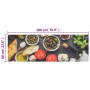 Alfombra de cocina lavable terciopelo dibujo vino cena 60x180cm