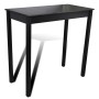 Mesa alta de cocina con 4 sillas de barra negras