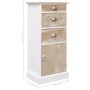 Armario auxiliar de madera de paulownia 38x28x86 cm