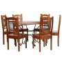 Juego de mesas de comedor 7 unidades madera maciza de acacia