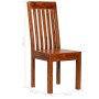 Juego de mesas de comedor 7 uds madera maciza de acacia y mango