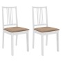 Juego de muebles de comedor 3 piezas MDF blanco