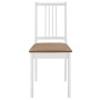 Juego de muebles de comedor 3 piezas MDF blanco