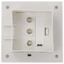 Lámparas solares cuadradas de exterior blancas 12 uds LED 12 cm