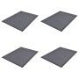Felpudos de PVC 4 unidades gris 90x60 cm