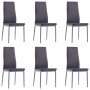Conjunto de mesa y sillas de comedor 7 piezas gris