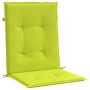 Cojín silla jardín respaldo bajo 4 uds tela Oxford verde claro