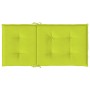 Cojín silla jardín respaldo bajo 4 uds tela Oxford verde claro
