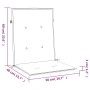 Cojín silla jardín respaldo bajo 4 uds tela Oxford verde claro