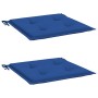 Cojines de silla de jardín 2 uds tela Oxford azul 40x40x3 cm