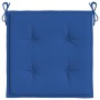 Cojines de silla de jardín 2 uds tela Oxford azul 40x40x3 cm