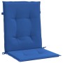 Cojín silla jardín respaldo bajo 6 uds tela Oxford azul